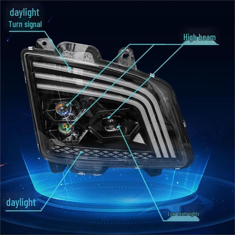 Jiefang JH6 Headlight Upgrade: Three-Lens Full LED Matrix with Laser for Superior Brightness