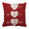 Red Heart Valentine's Day Digital printing short plush pillow covers decorative for car sofa office cushion cover home goods