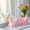 1PC 3D Bow Tie Candle Valentine's Day Bowknot Aromatherapy Scented Candles Plaster Craft Home Decor Wedding Favors Gift