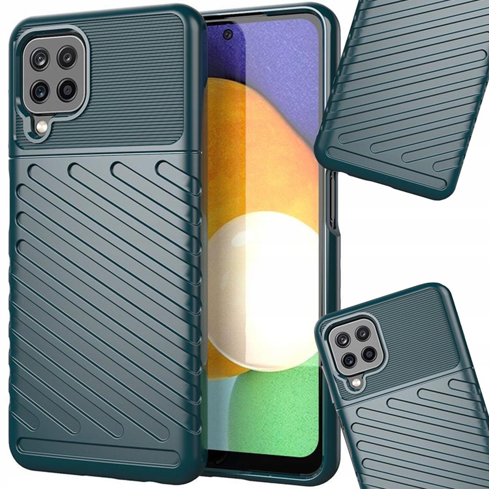 Thunder Case elastisches gepanzertes Etui Hülle Samsung Galaxy A22 4G grün