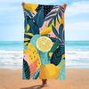 Coastal Beach Umbrella Sunblock Print Microfiber Towel for Men Women Summer Vacation Beach Pool Gym Camping Daily Use