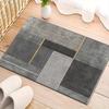 VIKAMA Nordic-Style Geometric Pattern Doormat Entrance Hall Welcome Mat Stain-Resistant Non-Slip Kitchen Rug Home Decor
