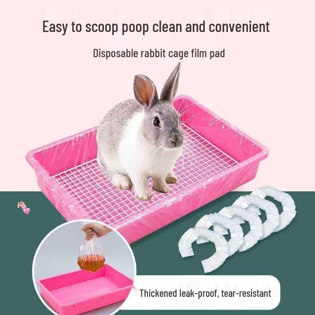 Disposable Plastic Liner for Rabbit/Guinea Pig Cage Tray - Feces and Urine Collection Pad