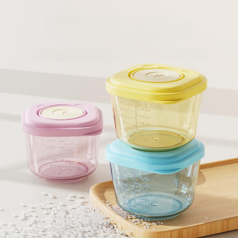 6 Stück Baby-Lebensmittelaufbewahrungsbehälter - PP-Material, Dampfbar & Auslaufsicher, Säuglingsfütterungsschalen für Frische, Stapelbarer Organizer