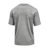 Herren Casual Schnelltrocknend Leicht Atmungsaktiv Mesh Kurzarm T-Shirt Rundhals Kariertes Muster Sommer Top für Outdoor-Aktivitäten