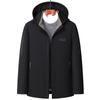 New Goose Down Down Jacket Men's Mid-length Thickened Warm Simple Casual Hooded Winter Jacket
