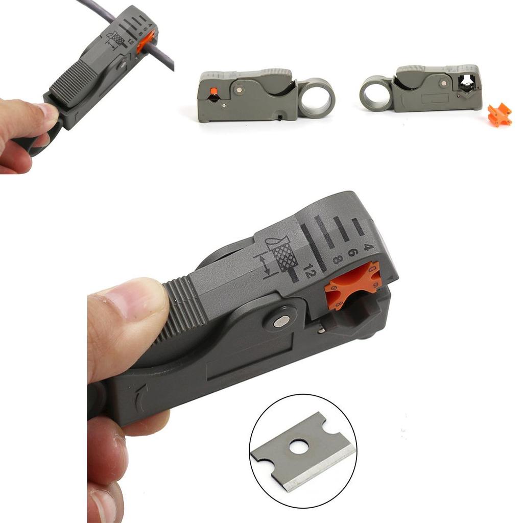 Coaxial Cable Stripper Wire Coax Stripping Tool Rg6 Rg62 Rg58 Rg59 Universal