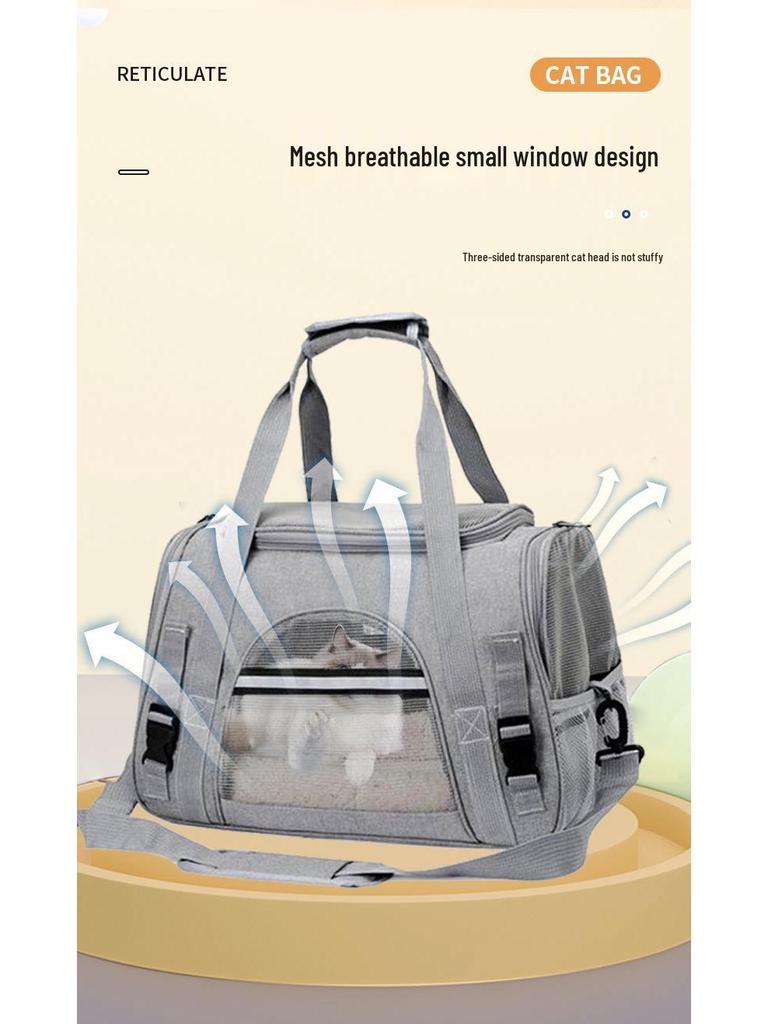 Skládací prodyšná přepravka pro domácí mazlíčky: Velkokapacitní, přenosná taška pro malé kočky - Ideální pro venkovní a cestování autem