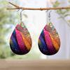 Streifen/Traumfänger-Muster PU-Leder Ohrringe Damen Elegante Ohrringe für Festival, Geburtstag, Weihnachten und tägliches Tragen Trendige Damenohrringe