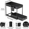 Under-Sink Pull-Out Storage Organizer: Slim Slide-Out Shelf for Kitchen Cabinets | Multi-Functional Space Saver Storage Rack