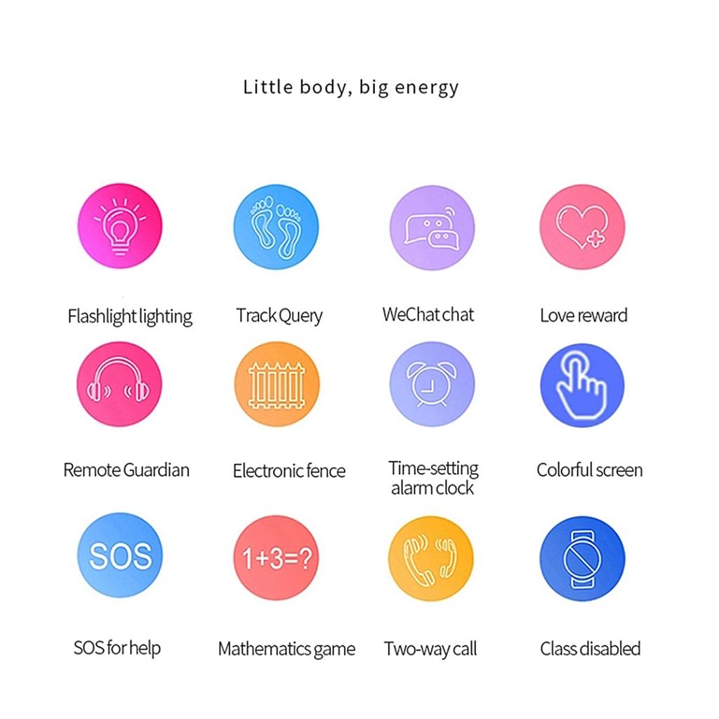 Q12B Kids Smartwatch Children Phone Watch with Call Voice Chat Location SOS Alarm Camera Flashlight Birthday Gifts Wrist Watch for Boys Girls