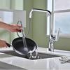 Brass Pull-Out L-Spout Kitchen Faucet