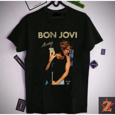 BON JOVI T Shirt Black Tee for Men Women Full Size VC1752 Unisex T-Shirt