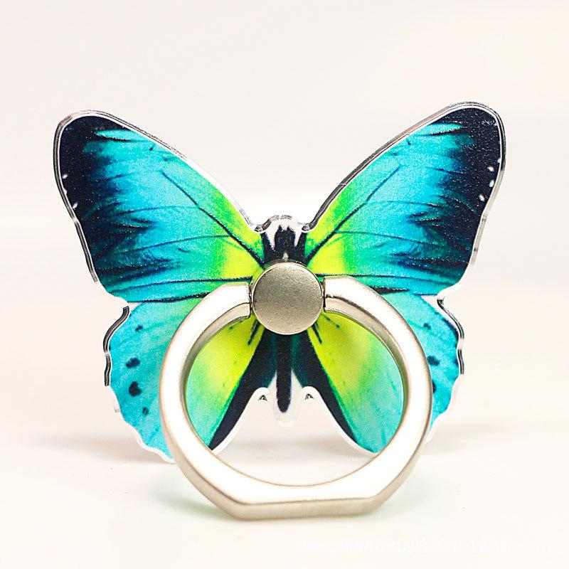 Butterfly Painted Mobile Phone Ring Stand - Cute, Creative Buckle Design for Men & Women