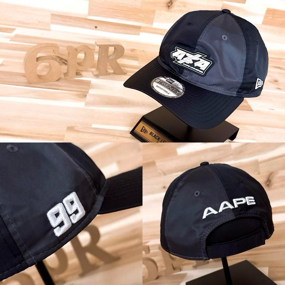 

[Б/У] Редкая кепка New Era x A Bathing Ape AAPE, лимитированная серия, коллаборация, чёрный x серый