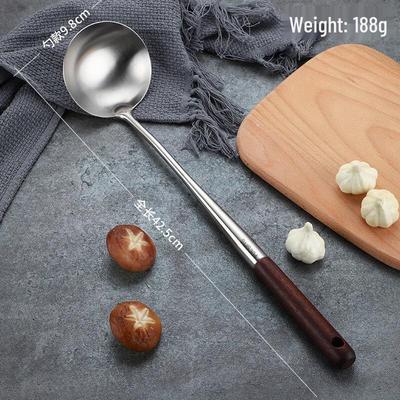 Wutuo Wooden Handle 304 Stainless Steel Wok Spatula Set
