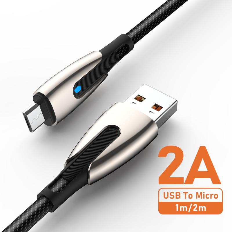 2A Micro USB 10W Fast Charging Data Cable Suitable for Huawei Honor Xiaomi Nokia Samsung OPPO Mobile Charging Cable Braided Wire