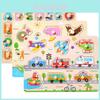 Wooden Shape And Number Puzzles For Children Learning And Recognition