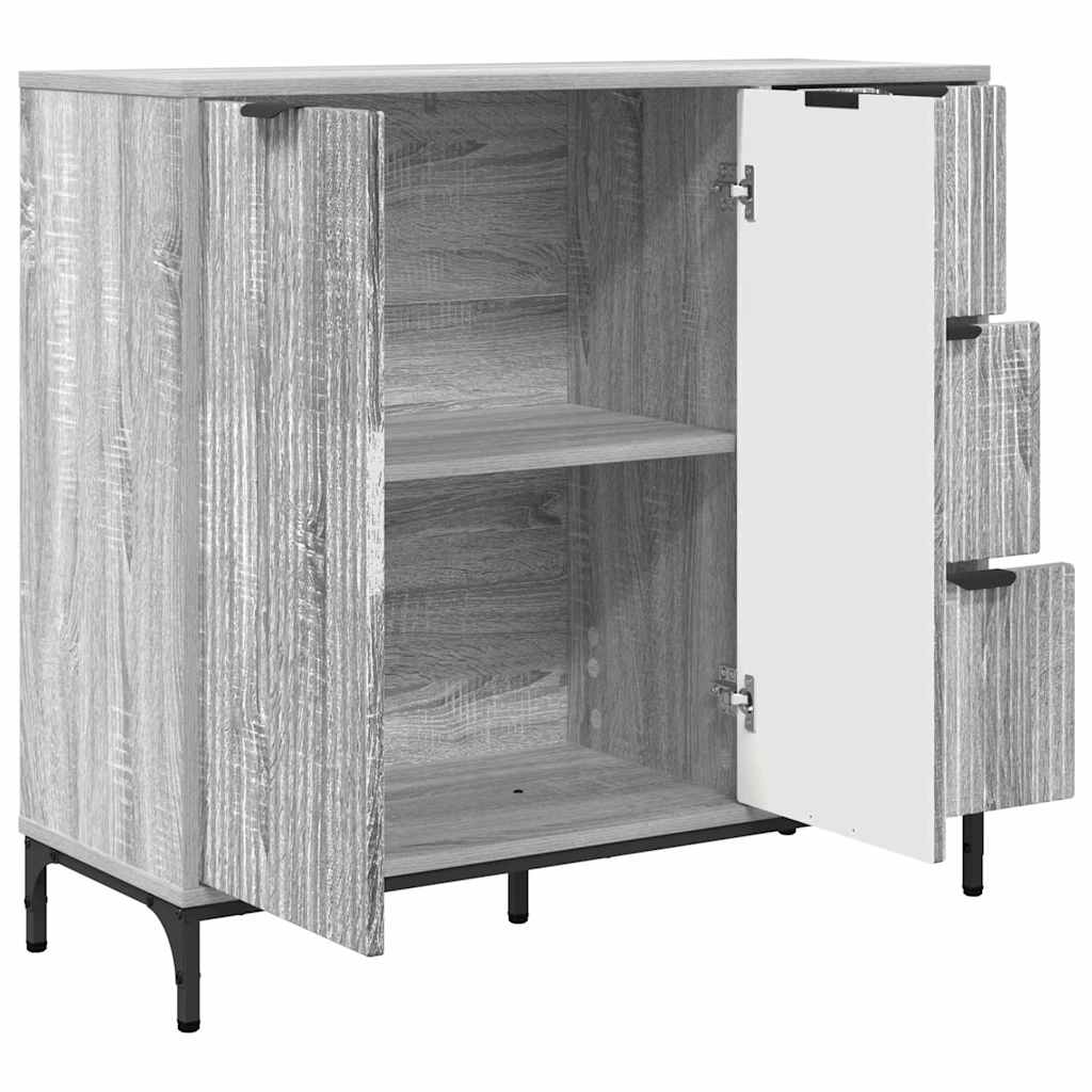 Sideboard Grey Sonoma 89.5 x 33 x 82 cm Particleboard