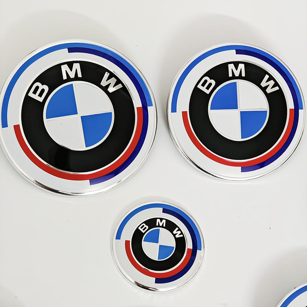 3Pcs For BMW M Logo G30 G31 G38 G11 G12 G20 G28 F10 F48 F49 G01 F20 F21 F22 Car Front Hood Emblem Logo steering wheel stickers G111