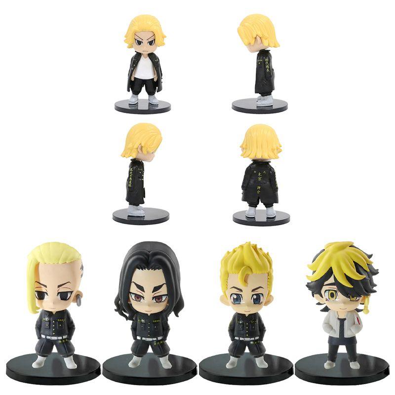5 Stück Tokyo Revengers Actionfigur Modell Spielzeug mit Manjiro Mikey Draken Takemichi in Hoher Qualität PVC