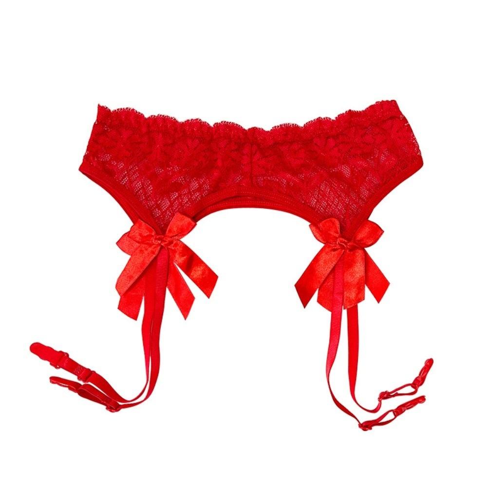 Bow Suspender Belt Adjustable Straps Garters for Stockings Elegant Lace Garter Belt  Intimate Wear