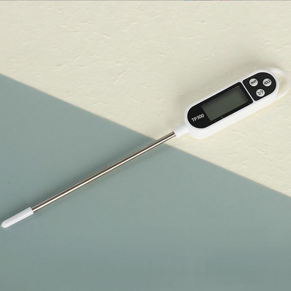Food Thermometer Digital Real-Time Reading Meat and Beverage Thermometer with LCD Display and Probe Electronic Kitchen Thermomet