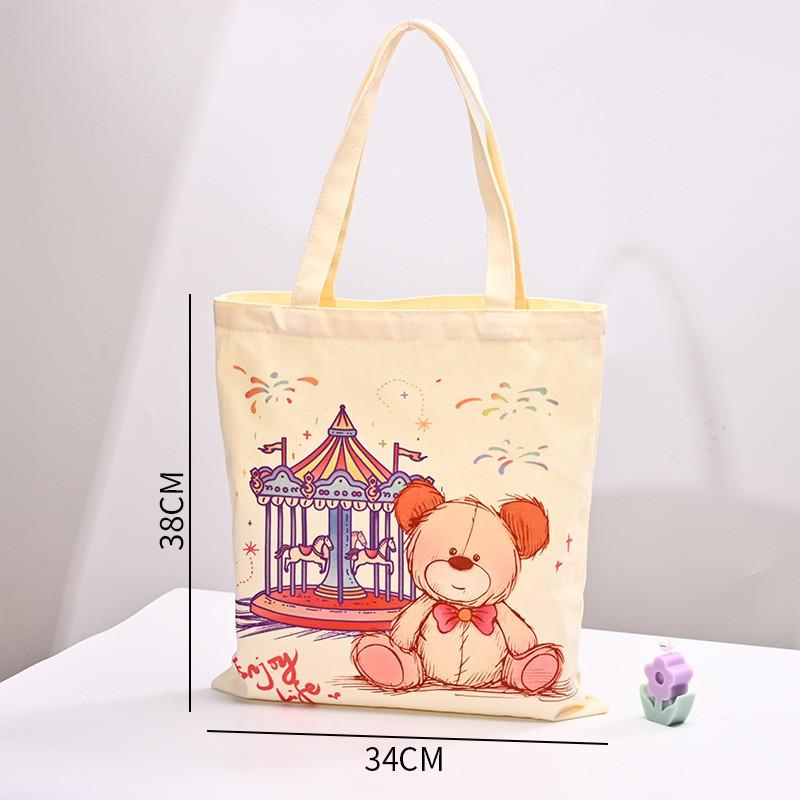 Customizable Eco-Friendly Canvas Tote with Logo or Hand-Painted Designs - Blank Cotton Bag Available for Personalization.