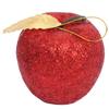 Set of 6 Multicolored Plastic Apple-Shaped Baubles with Glitter