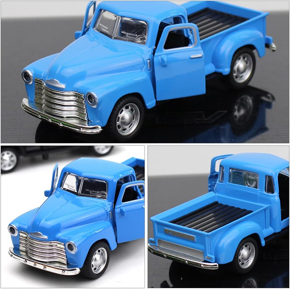 Toyvian Metal Classic Cars Model Die Cast Old Pickup Truck Figurine Alloy Vintage Collectible Toy Car Mini Car Photo Prop for Home Desk Cabinet