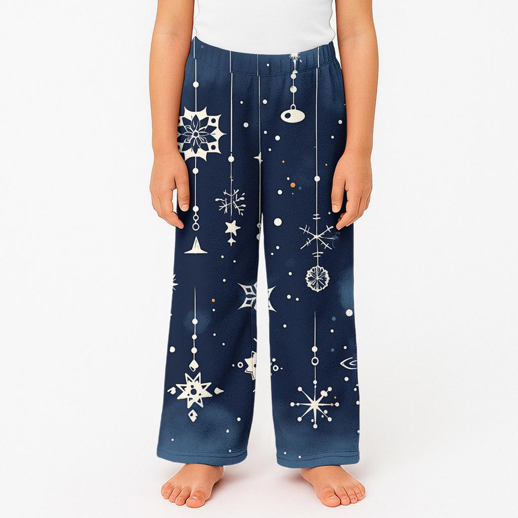 Children's Winter Pants Full Length Long Trousers Printed Pants