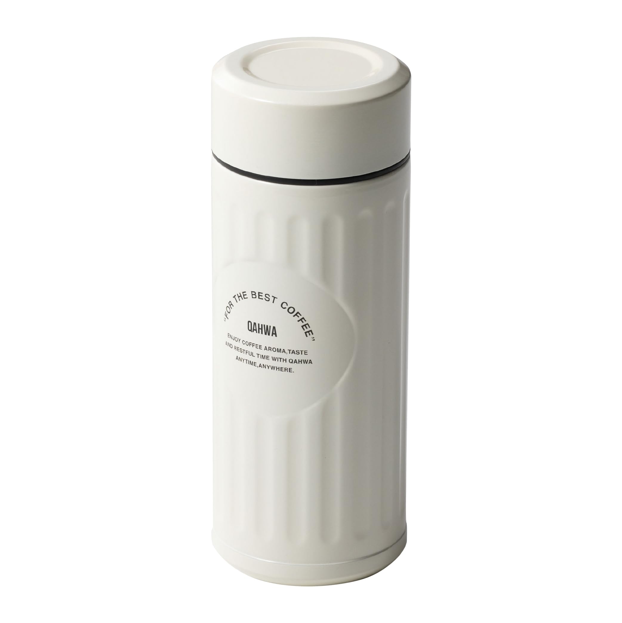 

Кофейная бутылка QAHWA 420 мл Жемчужно-белая Прямое питье Вакуумная изоляция Двойные стенки Тефлоновое покрытие внутри Наслаждайтесь вкусом и ароматом кофе