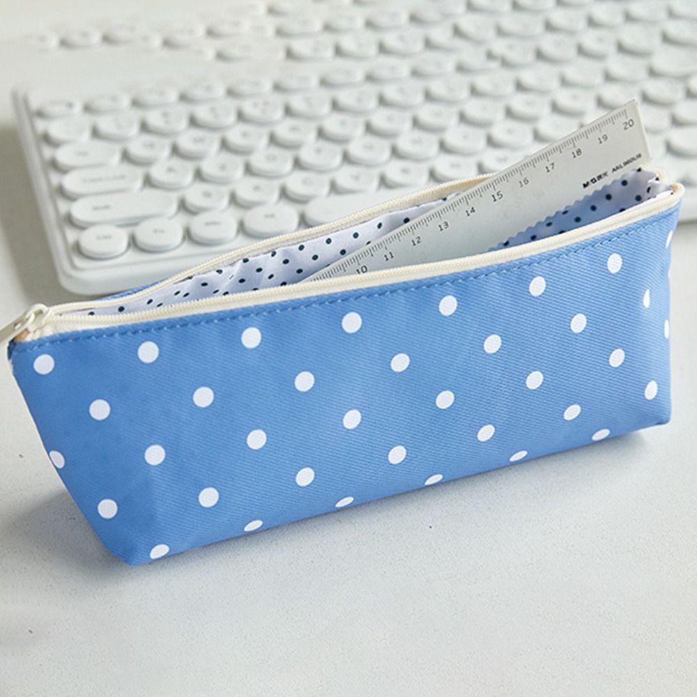 Large Capacity Pen Bags Zipper Closure Pencil Pouch New Makeup Pouch Stationery Organizer