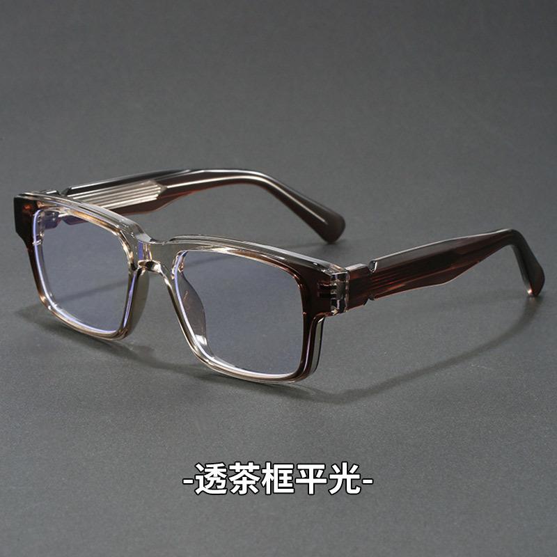 Square Anti Blue Light Myopia Glasses for Men Luxury Fake Glasses Women Trend Photochromic Sunglasses Optical Lenses with Recipe