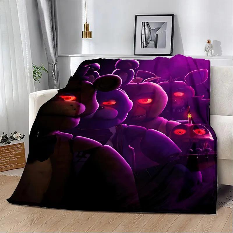 Cartoon Five Nights at Freddys Printed Blanket  Soft Comfortable Warm for Home Travel and Birthday Gifts