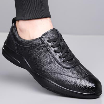 Mode Herren Business Büro Luxusmarke Echtes Leder Casual Oxford Schuhe Komfort Dicke Sohle Outdoor Rutschfest Jogging Sneakers Schuhe