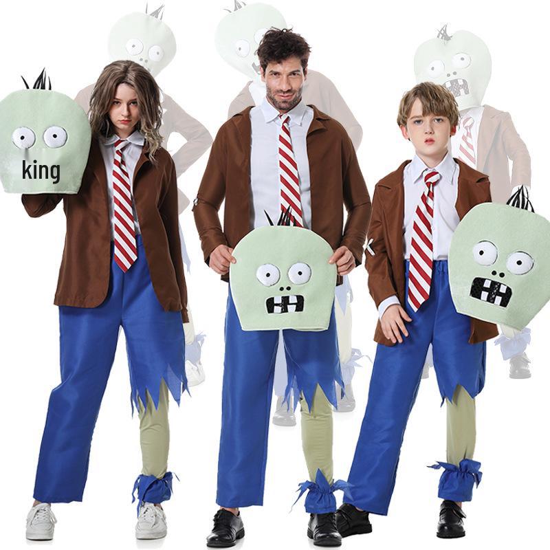 2025 Zombie Cosplay Costume Plants vs. Zombies Halloween Stage Performance Set