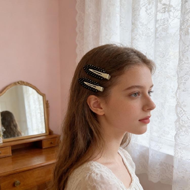 Adorable Round Dot Hair Clip For Women Girls No Snag Design Hair Barrettes Comfortable Wear Daily Long
