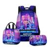 3D Movie K-Pop Demon Hunter Girl Group School Bag Backpack Lunch Bag Pencil Case Three-Piece Set