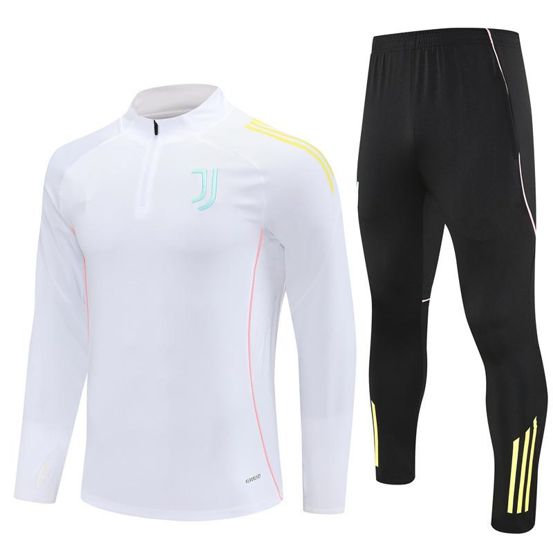 Juventus Semi-Zipper Long-Sleeved Short-Sleeved Training Clothes Sports T-Shirt Pre-Game Warm-Up Vest Football Jersey