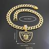 Pendentif Collier Champion de Rugby d'Assaut, Accessoire Populaire Hip-hop Danse de Rue Européen et Américain, Collier en Alliage
