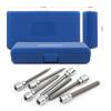 3/8” Drive Extra Long Torx/Allen Star Bit Socket Set 7-Piece for Cr-V Steel Socket Adapter Chrome Vanadium Steel 3mm