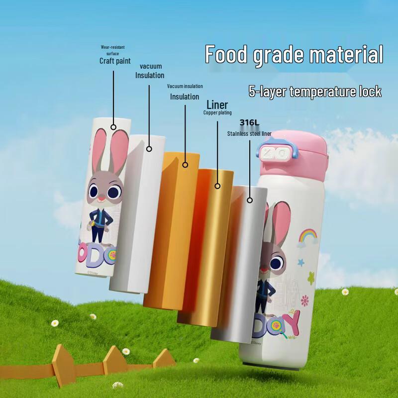 Disney Kids 316L Stainless Steel Dual-Drink Insulated Bottle 500ml