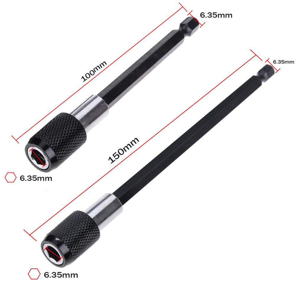 1/4 Inch Hex Shank Quick Release Electric Drill Magnetic Screwdriver Bit Adjustable Extension Holder Bar Shank Power Tool