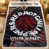 Flannel BlanketRed Hot Chili Peppers Custom Name Text Personalized Soft Warm Throw Blanket Home Decor Gift