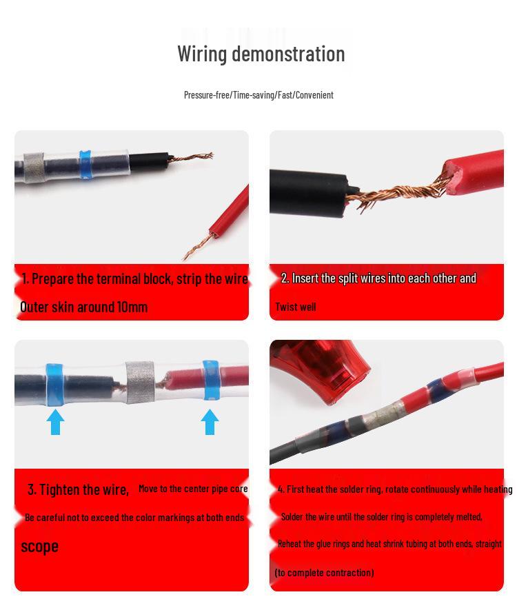 Waterproof Solder Ring Heat Shrink Tubing with Adhesive Wire Insulation