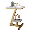 Rectangle Side Table Nordic Luxury Marble Coffee Table Wrought Iron Bedroom Home Living Room Sofa Creative Double Side Table