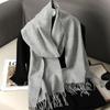 Nytt 62 farger Vinterskjerf for kvinner Langt Varmt Kasjmirskjerf Hijab Ensfarget Dame Sjal Wrap Kvinnelig Pashmina Bandana Hodeskjerf