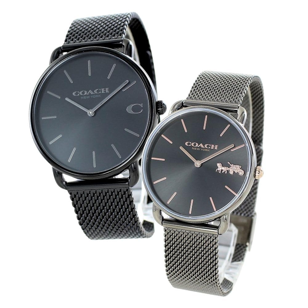 

Парний годинник для жінок Elliott Pair Watch Тонкий тонкий браслет із нержавіючої сталі Чорно-сірий 1460272014504385 [Coach] Чоловічий [Елемент]