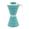 500ml Retractable Water Bottle Food Grade Leakproof Good Sealing Effect BPA Free Heat-Resistant Folding Type Water Bottle Retractable Beverage Cup